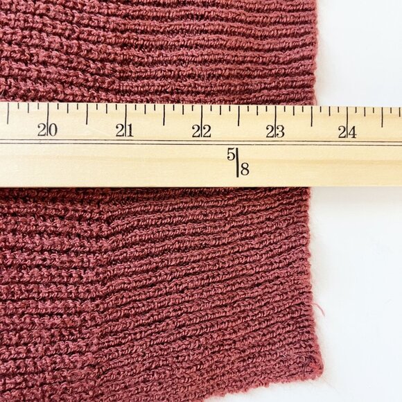 Lulus Rust Orange Crewneck Pullover Sweater Side Slits Minimalist Boho MEDIUM - Picture 7 of 7